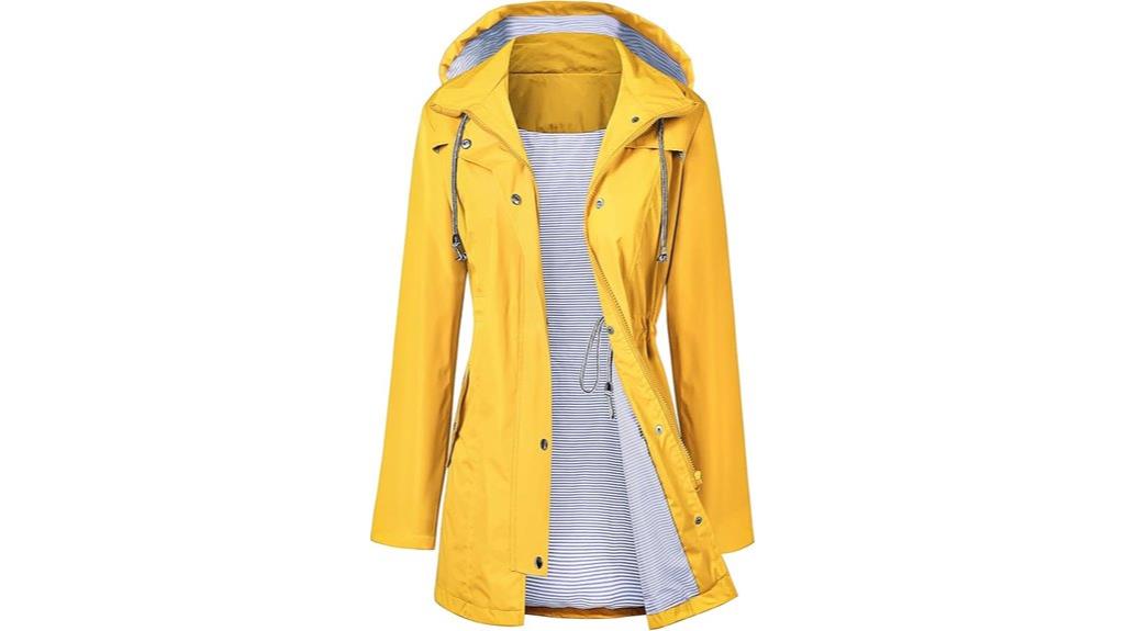 waterproof hooded trench coat