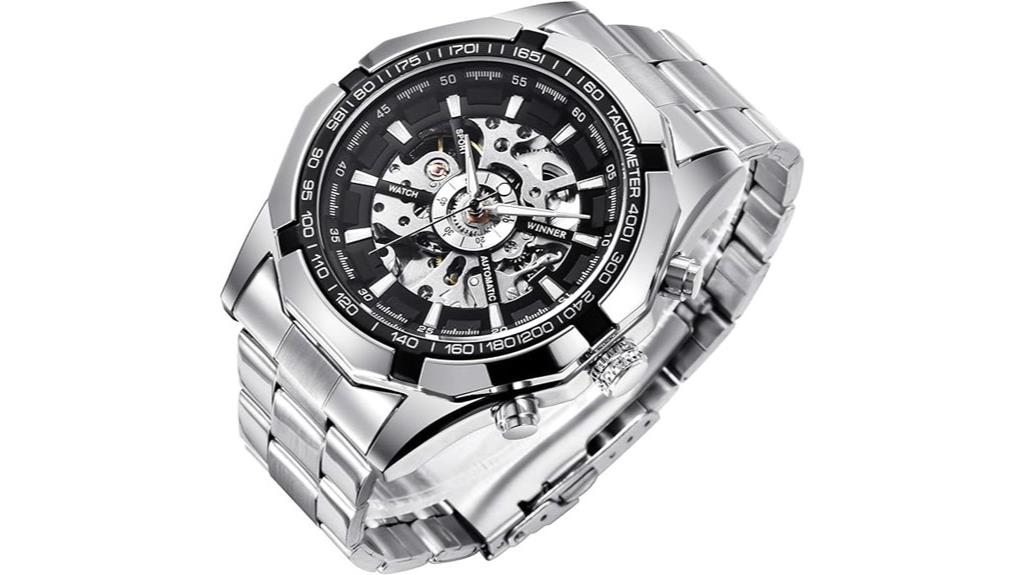 waterproof mechanical skeleton watch