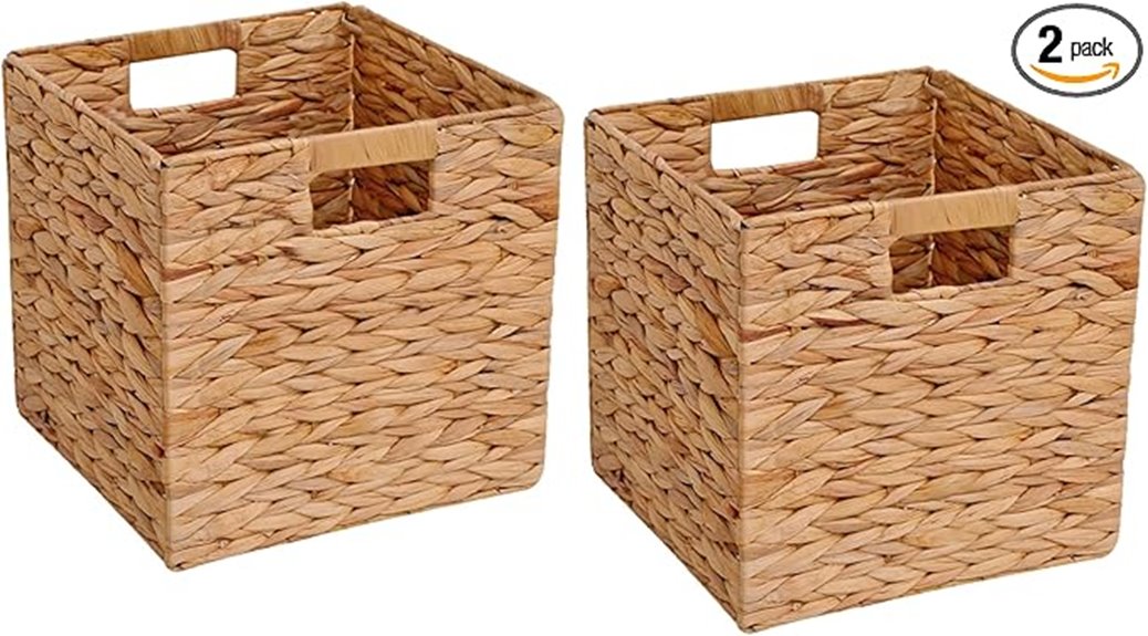wicker basket set dimensions