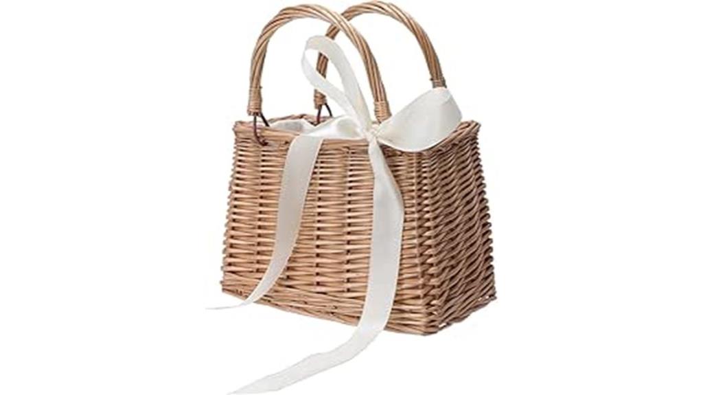 wicker rattan handbag storage