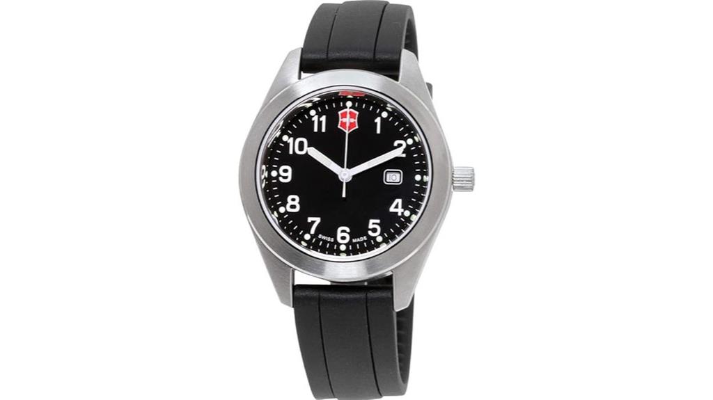 women s black silicone watch