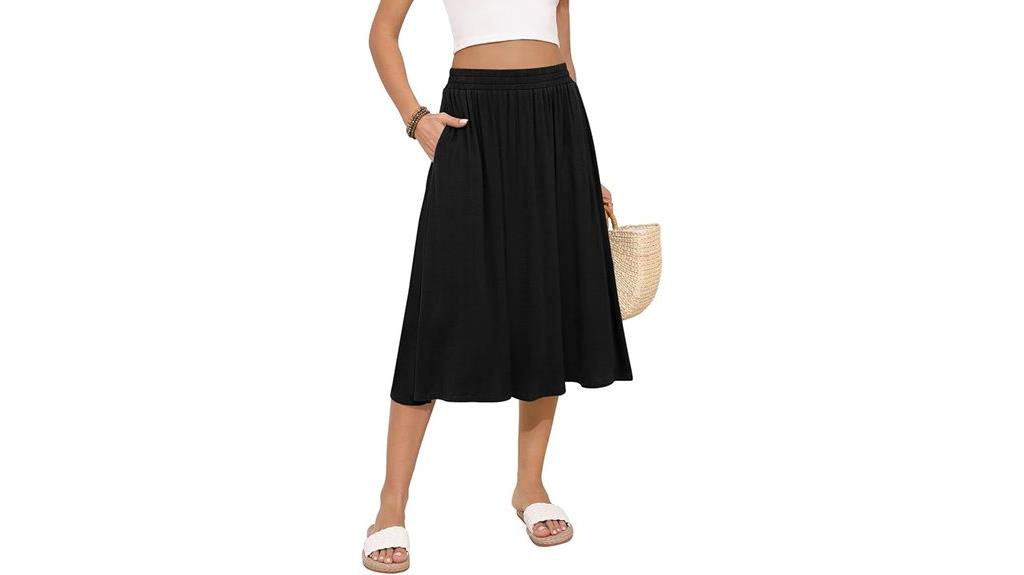 women s midi pocket skirt
