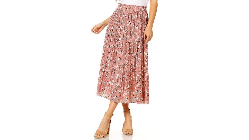 women s pleated pocket skirt