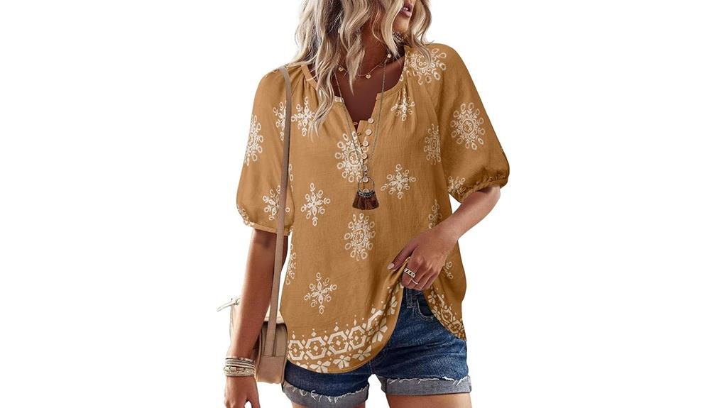 women s v neck short sleeve blouses
