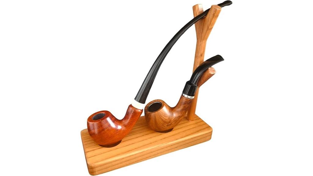 wooden pipe stand holder