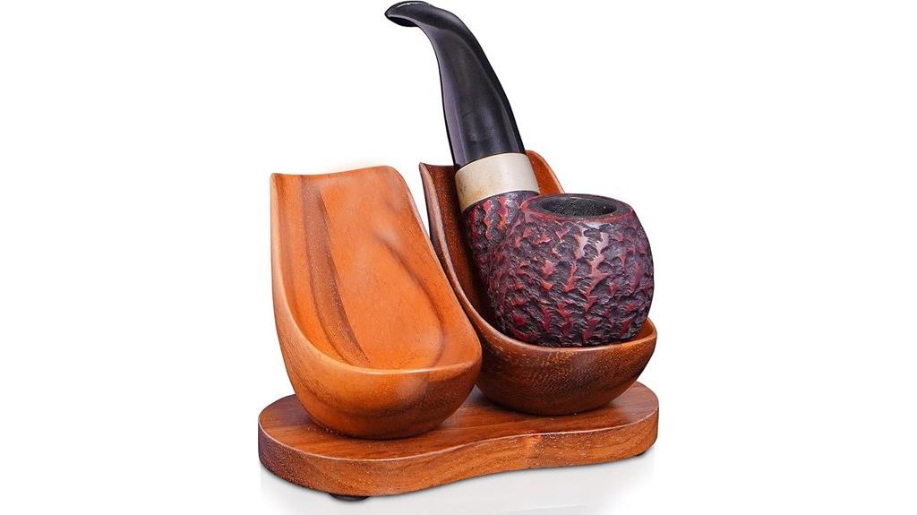 wooden pipe stand