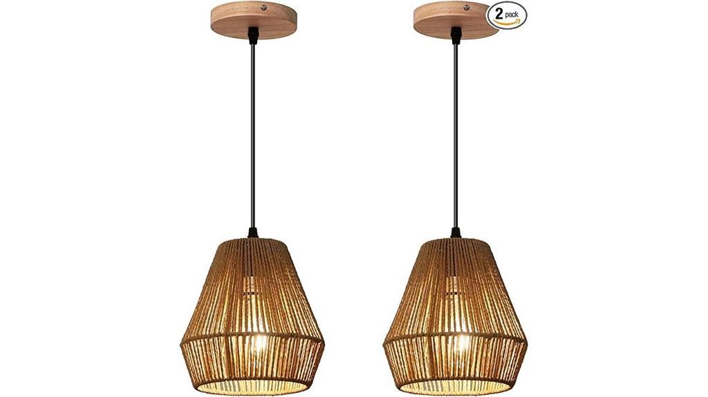 woven rattan pendant lights