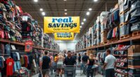warehouse outlet store savings