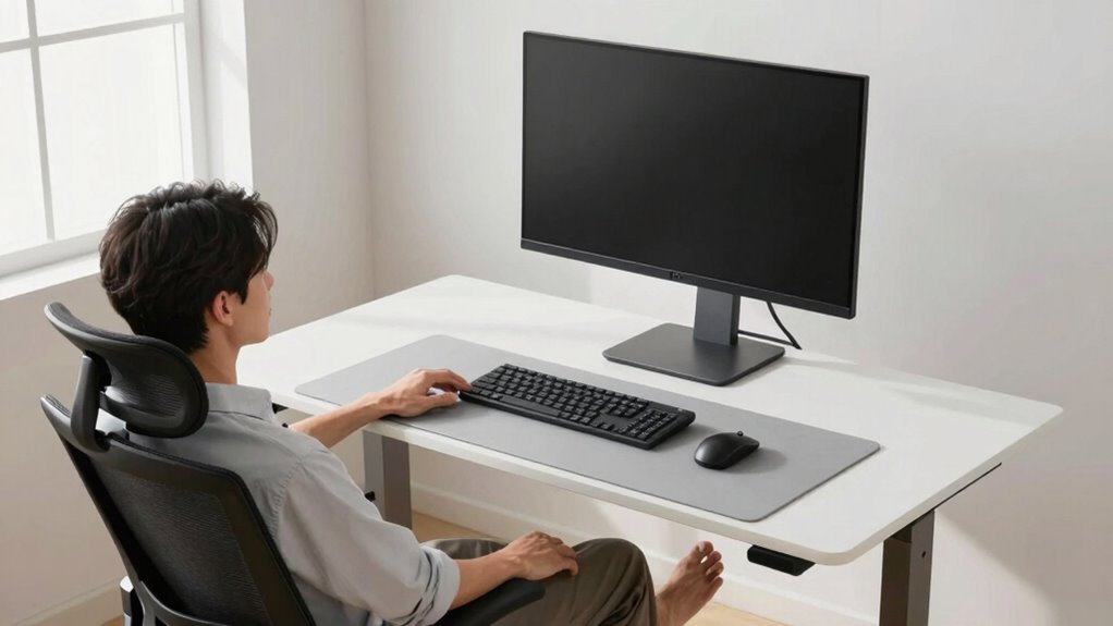 adjust desk and monitor height