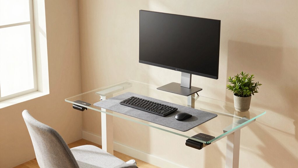 adjust desk height comfortably