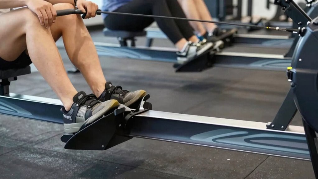 adjustable rowing machine rails