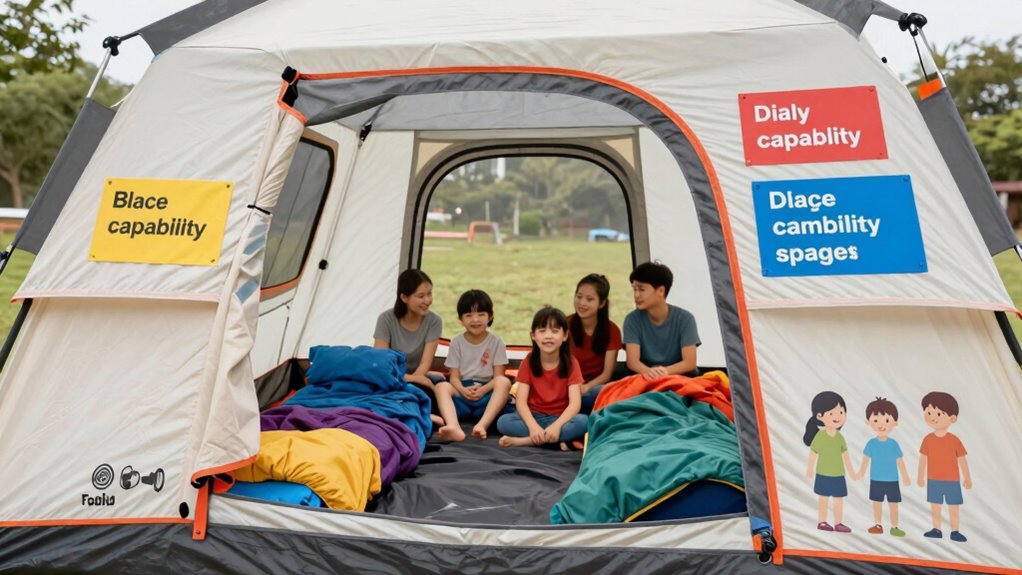 avoid overestimating tent capacity
