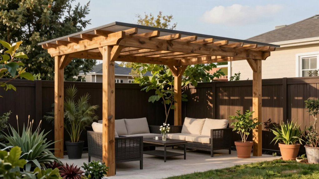 choose appropriate pergola size