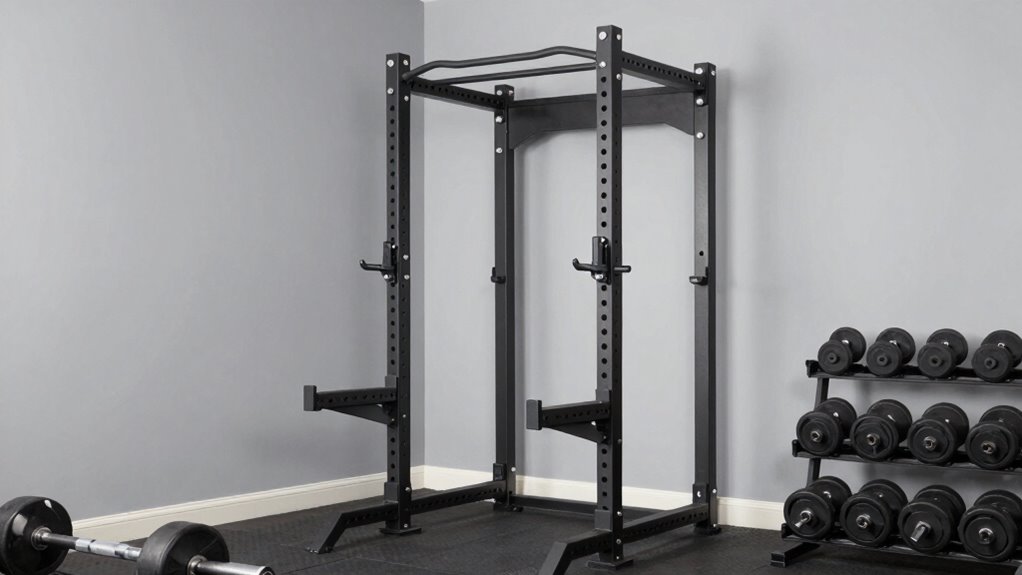 compact durable adjustable power rack