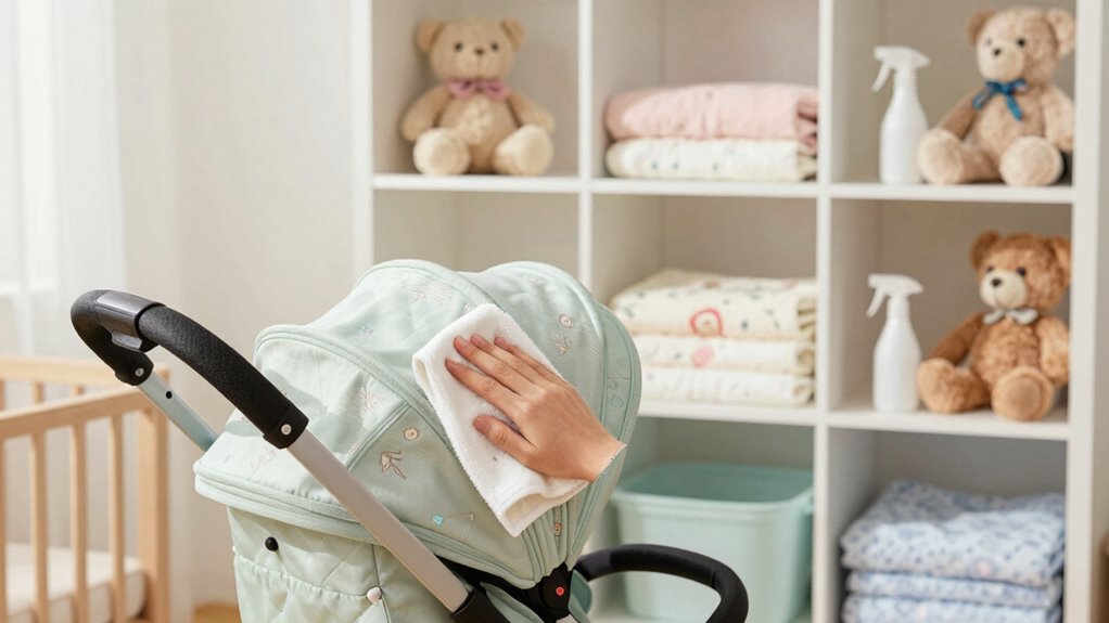consistent baby gear cleaning routine