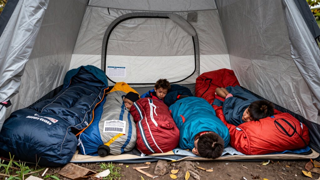 crowded family tents experience
