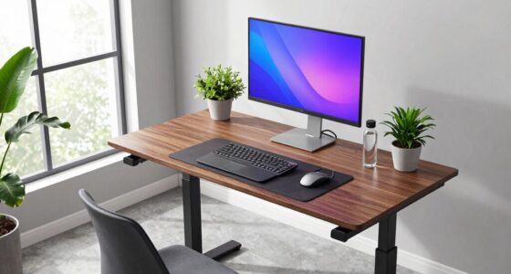 ergonomic standing desk setup