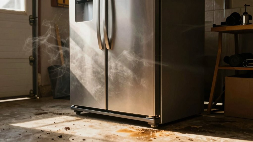 garage heat increases refrigerator workload