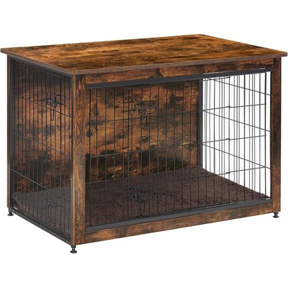 large wooden dog crate