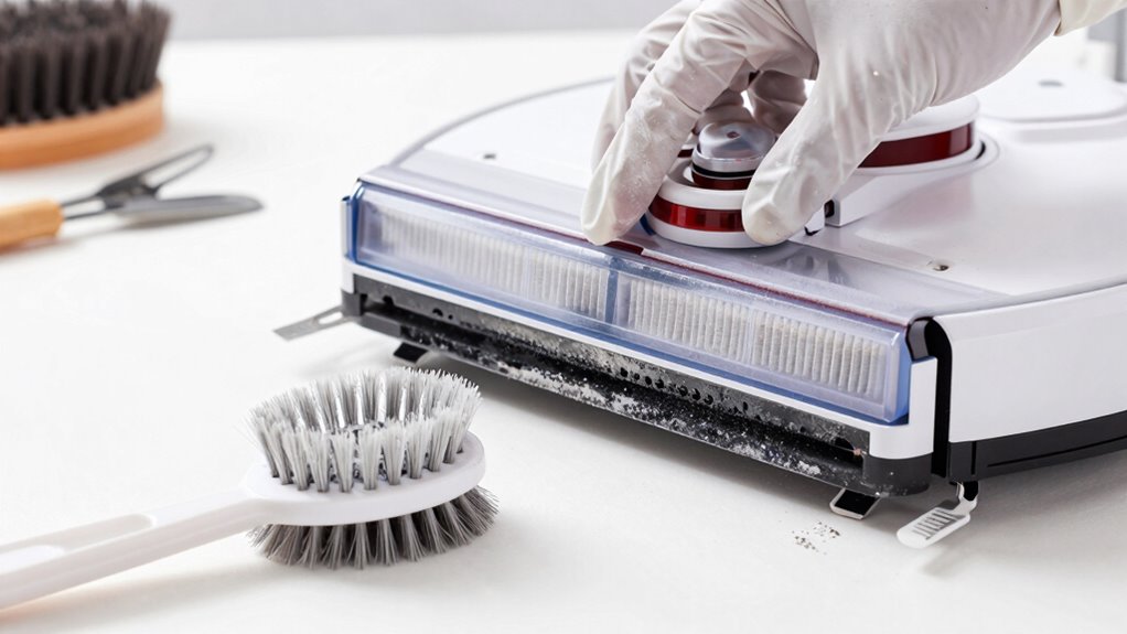 maintain filters and brushes regularly