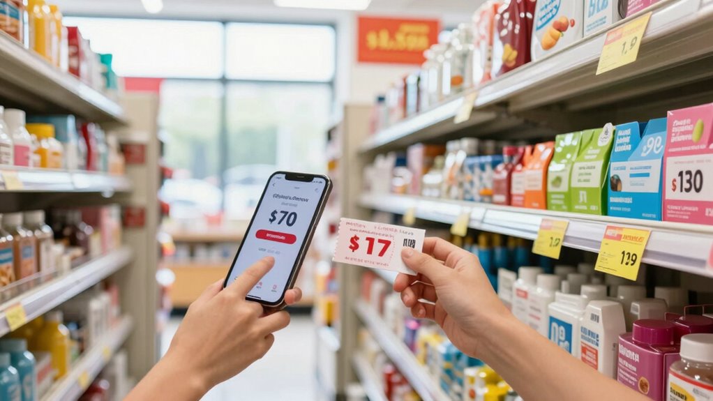 matching prices and coupons