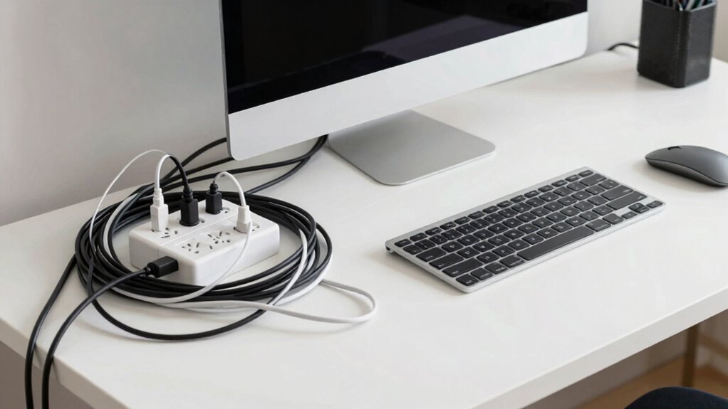 organize cables for productivity