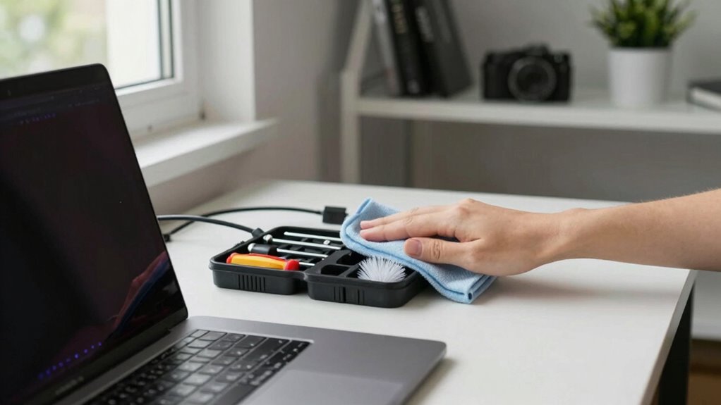 regular device inspection and cleaning