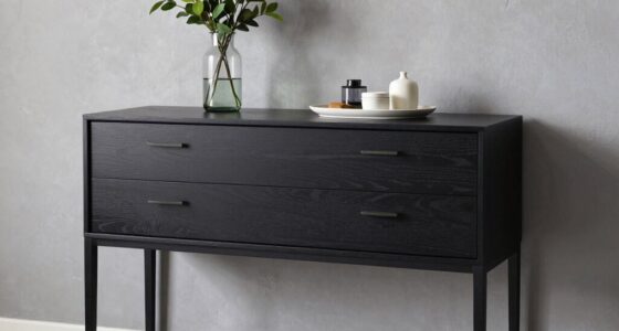 top console tables with drawers