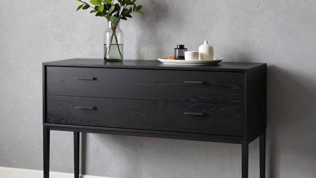 top console tables with drawers