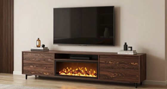 top electric fireplace stands