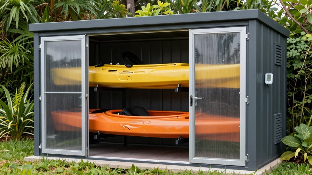 weatherproof durable kayak storage