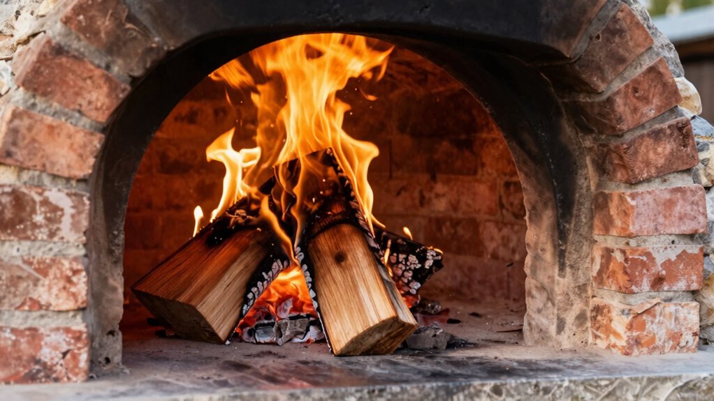 wood enhances outdoor pizza flavor
